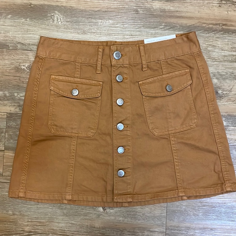 American eagle khaki denim skirt NWT
